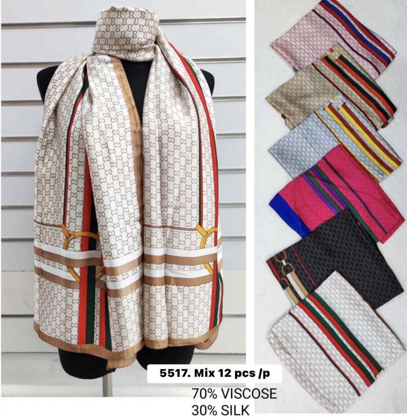 Szaliki damskie Roz Standard, Mix Kolor Paczka 12 szt 1